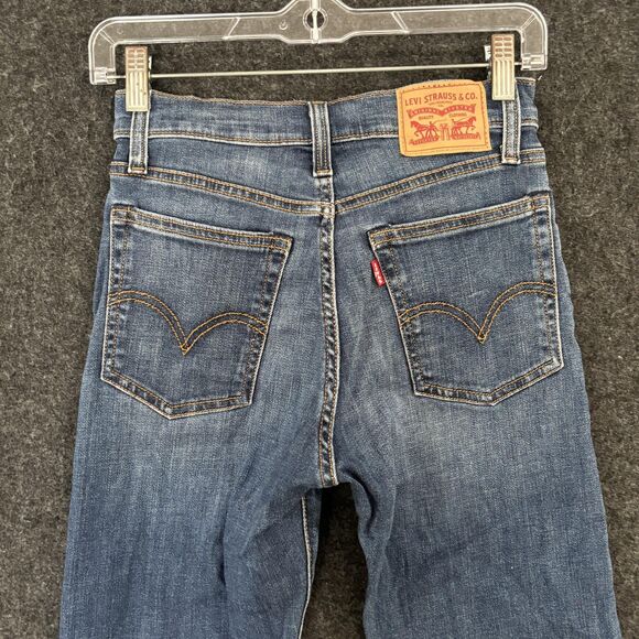 Levis Jeans Women's 26 Blue Wedgie Straight Button Fly High Rise Denim Pants - Picture 5 of 14